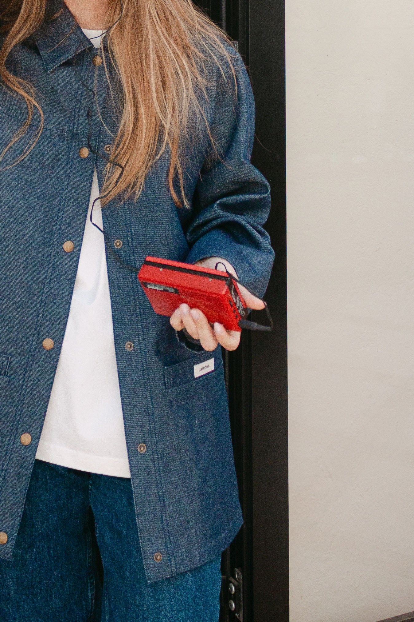 Veste en denim italien brut oversize taille unique
made in France. marque Amrone 