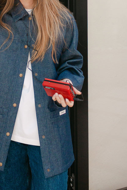 Veste en denim italien brut oversize taille unique
made in France. marque Amrone 